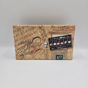 Vintage Authentic Models Palette for Pens Glass Pens & Ink Set MG085 New In Box